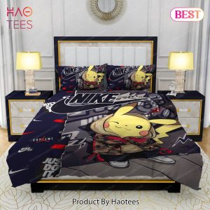 Famous Nike Supreme Pokemon Pikachu Design & Quality Comfortable 4 Pieces  Bedding Sets Bed Sets, Bedroom Sets, Comforter Sets, Duvet Cover, Bedspread