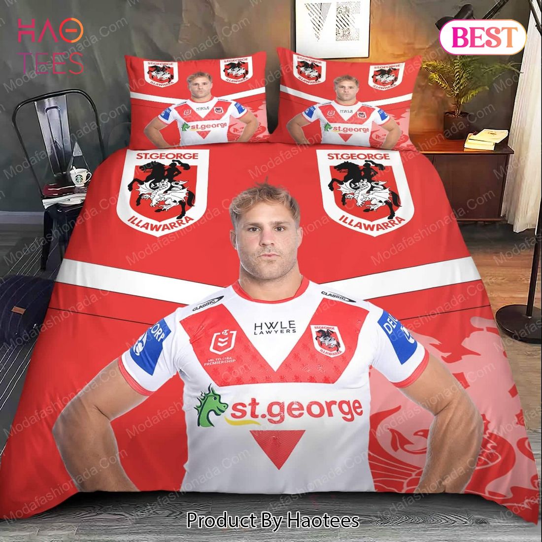Jack de Belin St. George Illawarra Dragons Bedding Sets Bed Sets, Bedroom Sets, Comforter Sets, Duvet Cover, Bedspread