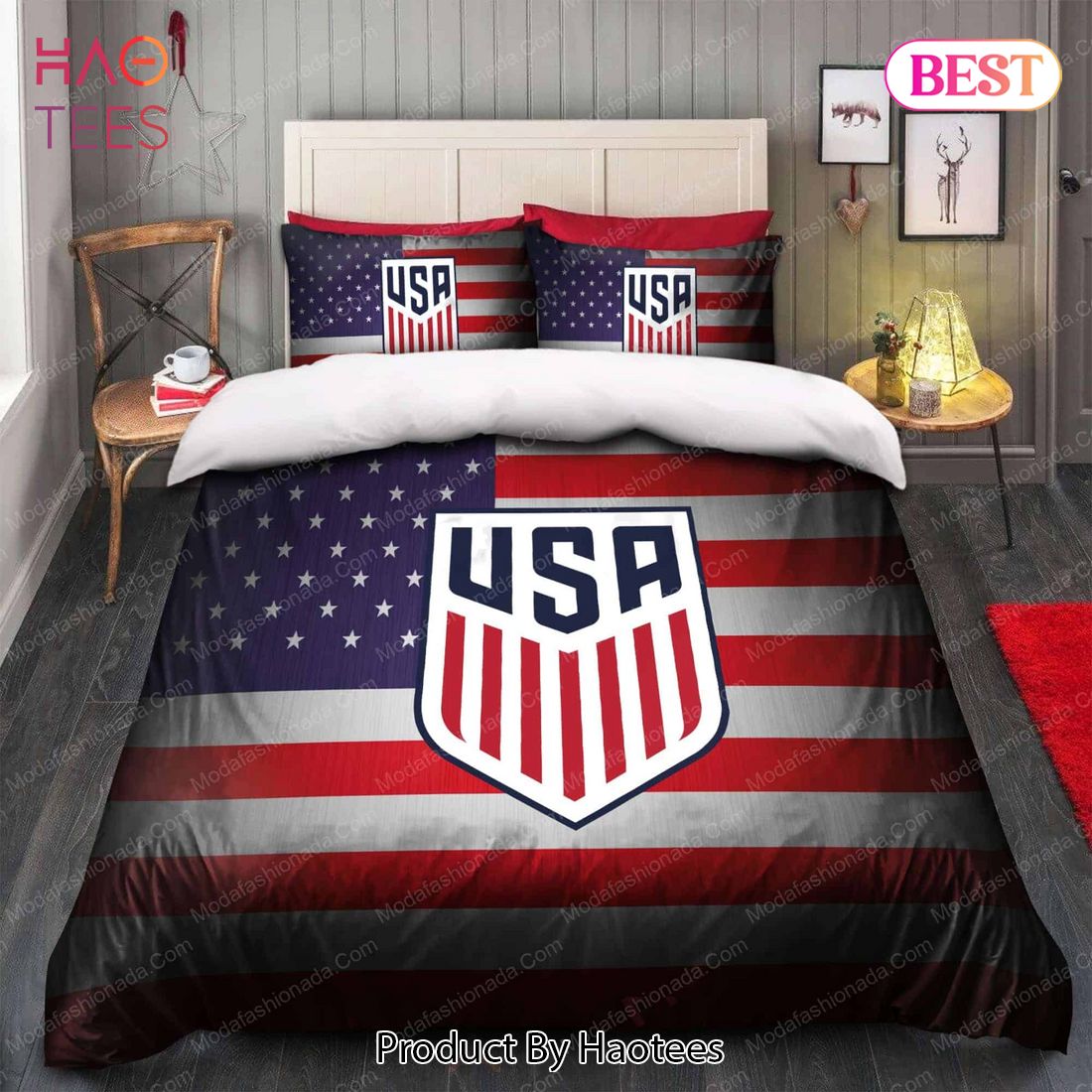 Logo United States Men's National Soccer Team Bedding Sets Bed Sets, Bedroom Sets, Comforter Sets, Duvet Cover, Bedspread