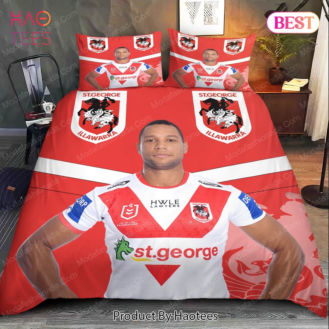 Moses Mbye St. George Illawarra Dragons Bedding Sets Bed Sets, Bedroom Sets, Comforter Sets, Duvet Cover, Bedspread