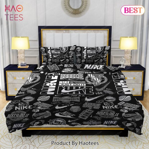 Nike Just Do It Black Background Bedding Sets Bed Sets, Bedroom Sets, Comforter Sets, Duvet Cover, Bedspread
