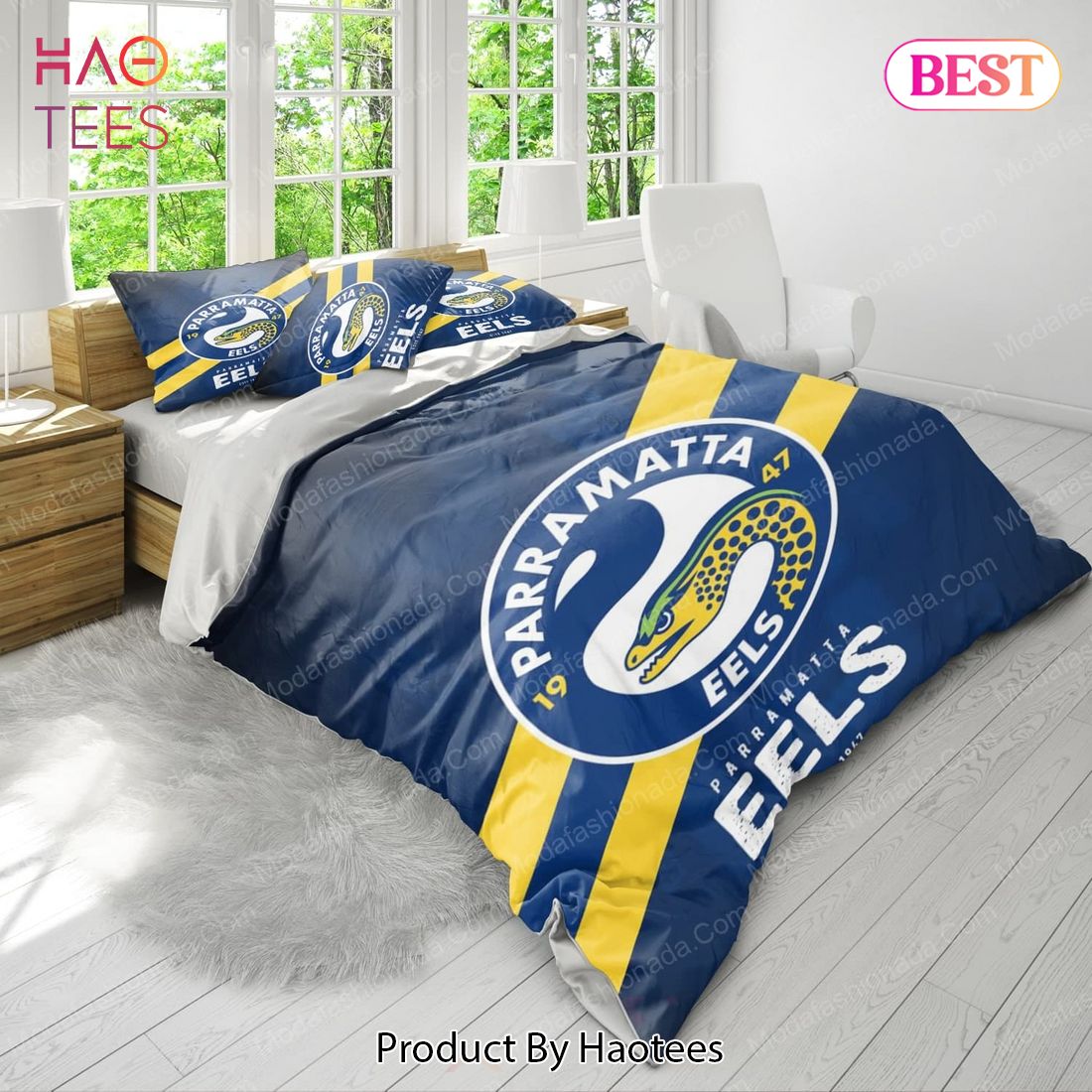 Parramatta Eels Logo Bedding Sets Bed Sets, Bedroom Sets, Comforter Sets, Duvet Cover, Bedspread