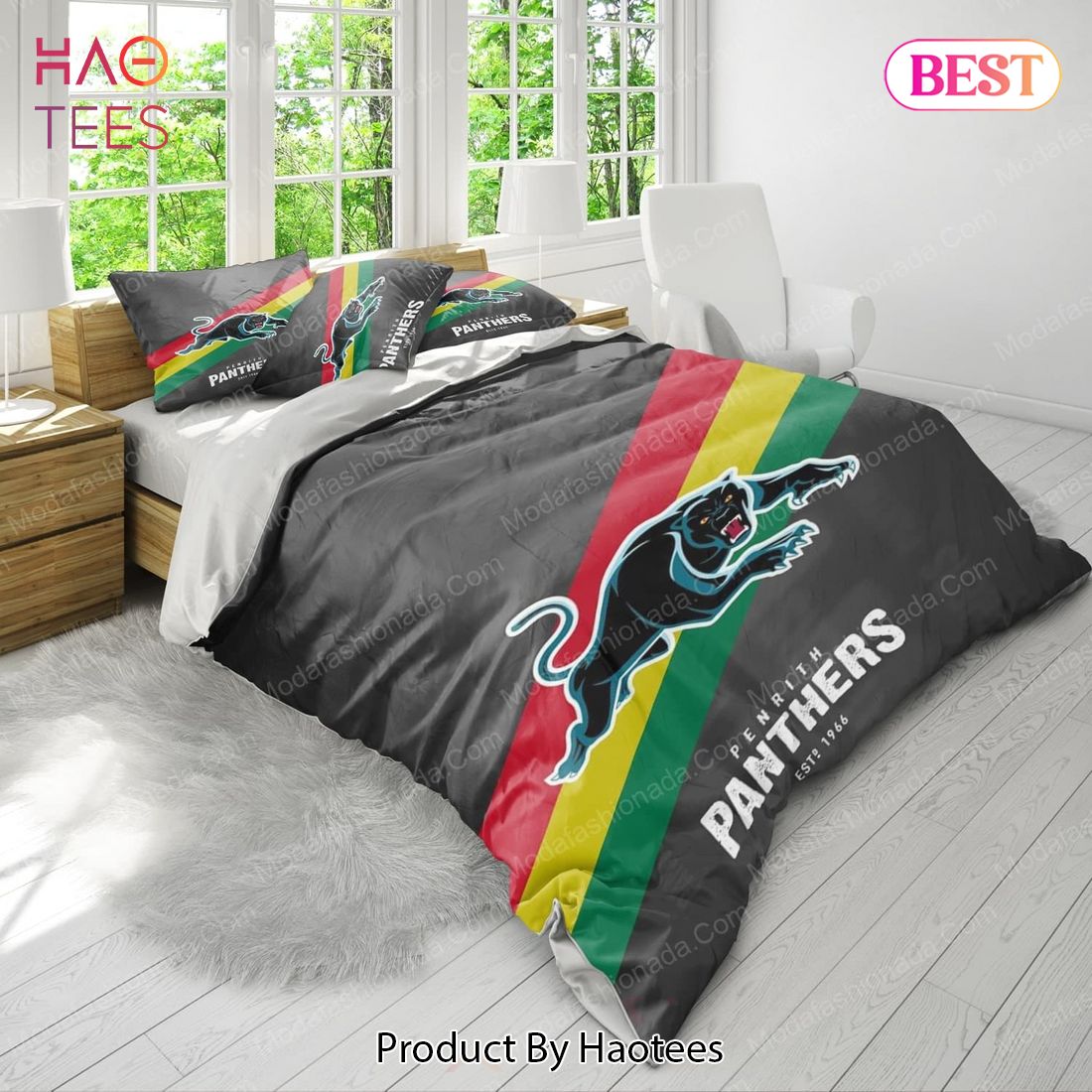Penrith Panthers Logo Bedding Sets Bed Sets, Bedroom Sets, Comforter Sets, Duvet Cover, Bedspread
