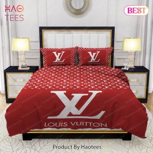 Louis Vuitton Colorful logo in White Background Comforter Bedding