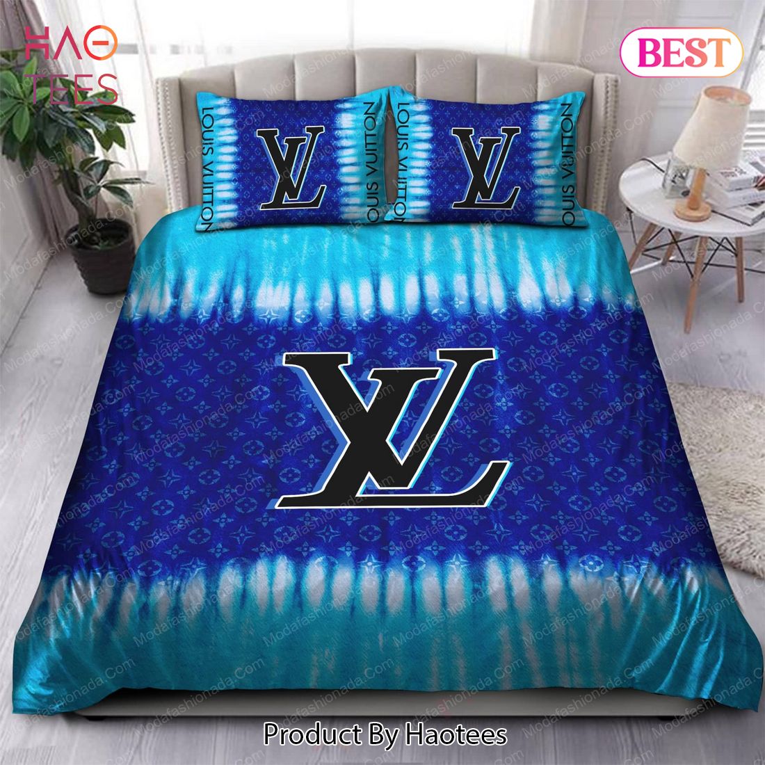 Tie Dye Louis Vuitton Bedding Sets 01 Bed Sets, Bedroom Sets, Comforter Sets, Duvet Cover, Bedspread