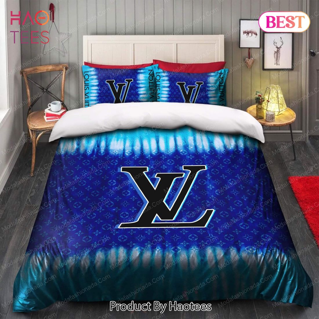 Tie Dye Louis Vuitton Bedding Sets 01 Bed Sets, Bedroom Sets, Comforter Sets, Duvet Cover, Bedspread Luxury Store