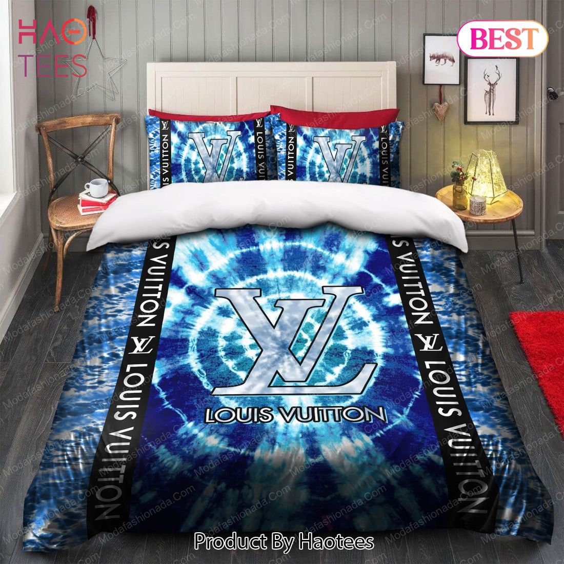 Tie Dye Louis Vuitton Bedding Sets Bed Sets, Bedroom Sets, Comforter Sets, Duvet Cover, Bedspread Luxury Store