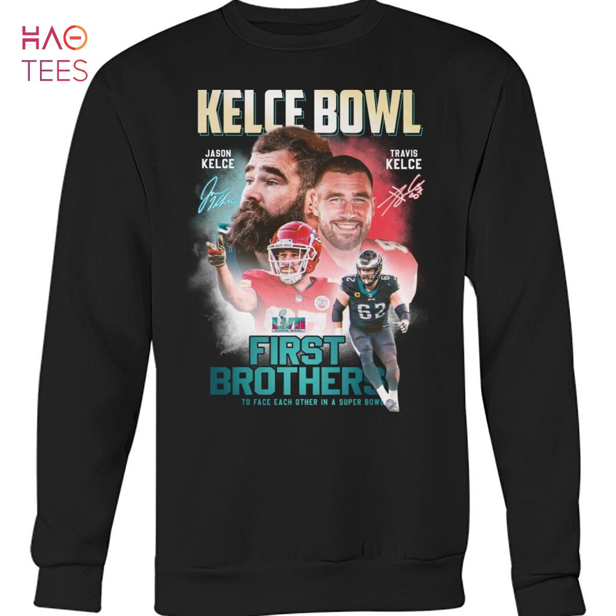 Kelce Brothers Super Bowl Shirt, Travis Kelce Kansas City Unisex T-shirt  Crewneck