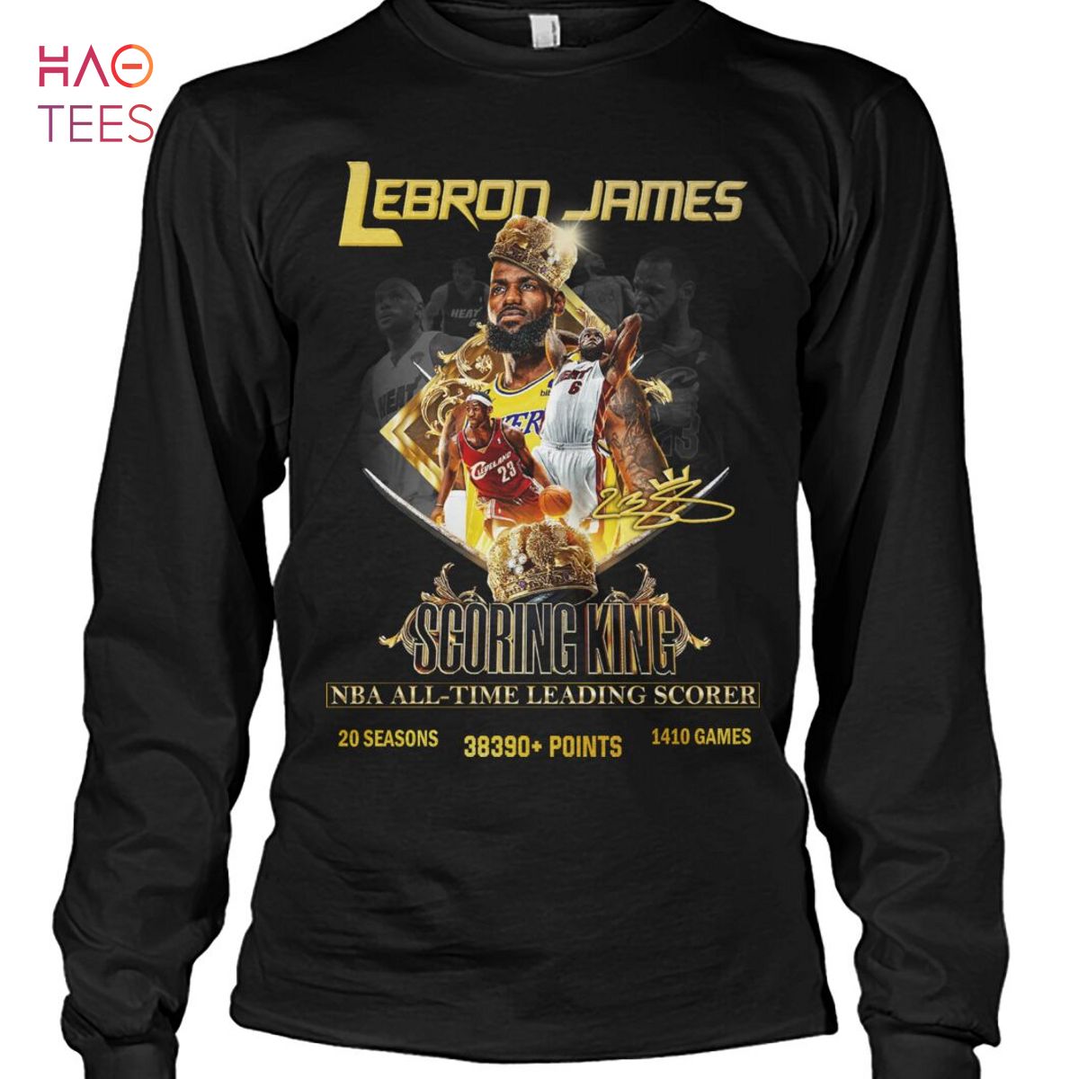 Lebron James scoring King NBA all-time leading scorer shirt