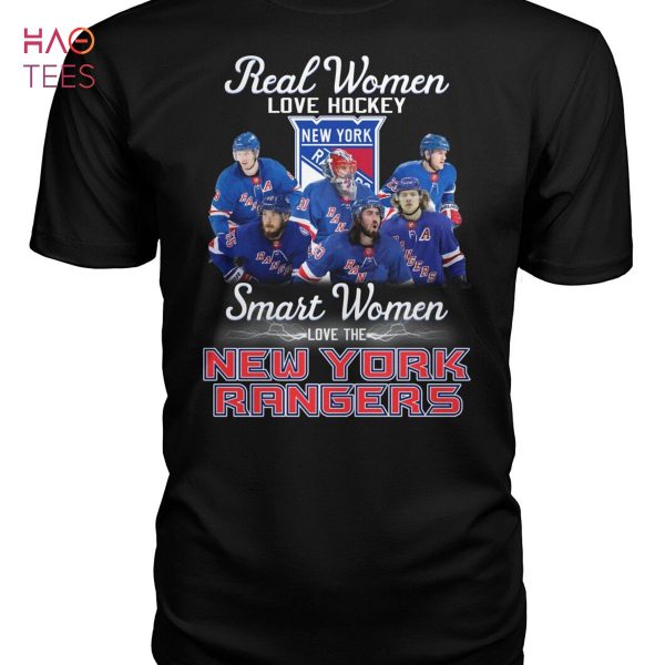 Real Women Love Hockey Smart Women Love The New York Rangers T-Shirt