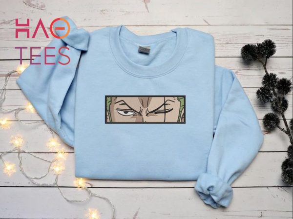 Anime Zoro Crewneck Anime Embroidered Anime Shirt