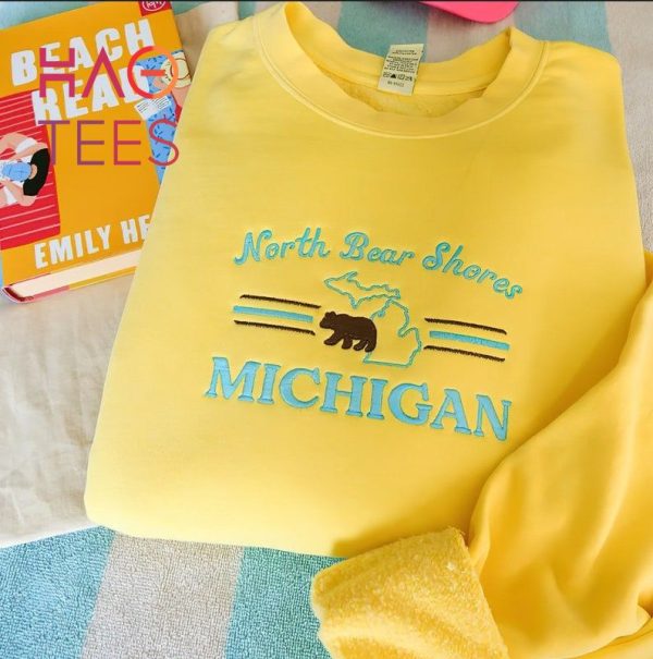 Beach Read Embroidered North Bear Shores Crewneck Booktok Emily Henry Book Read Tee Bookish Merch Coho Acotar Shirt