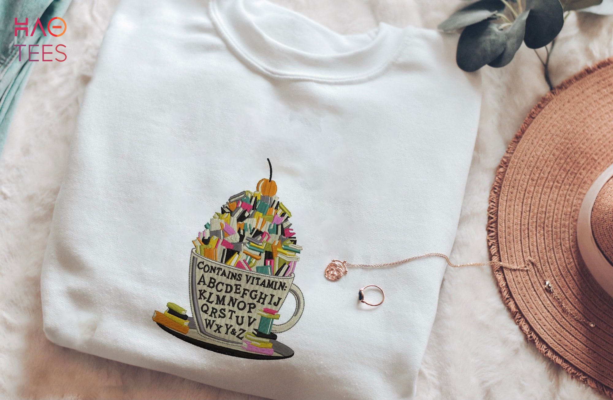 Books And Coffee Embroidered Coffee Book Lover Book Gift Shirt Books And Coffee Embroidered Coffee Book Lover Book Gift Shirt