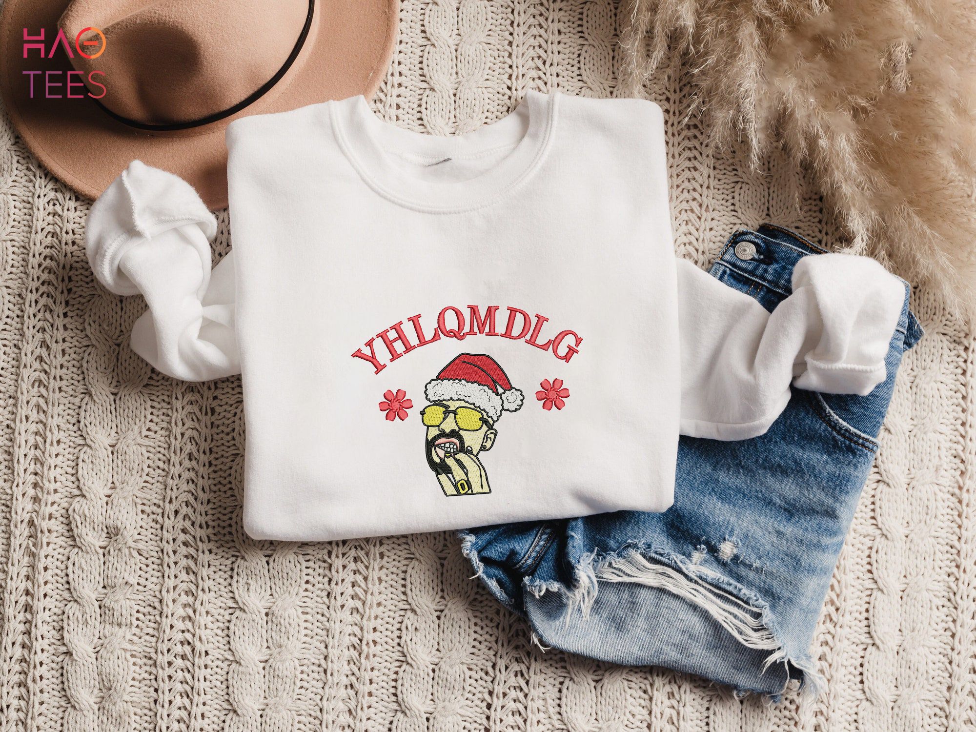 Christmas Embroidered Bad Bunny Embroidered Un Christmas Sin Ti Embroidered Shirt Christmas Embroidered Bad Bunny Embroidered Un Christmas Sin Ti Embroidered Shirt