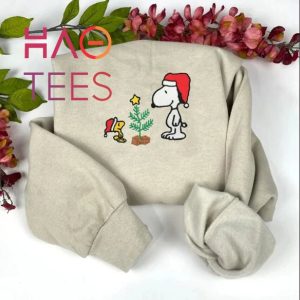 Christmas Embroidered Snoopy Christmas EmbroideredCustom Embroidered Christmas Shirt