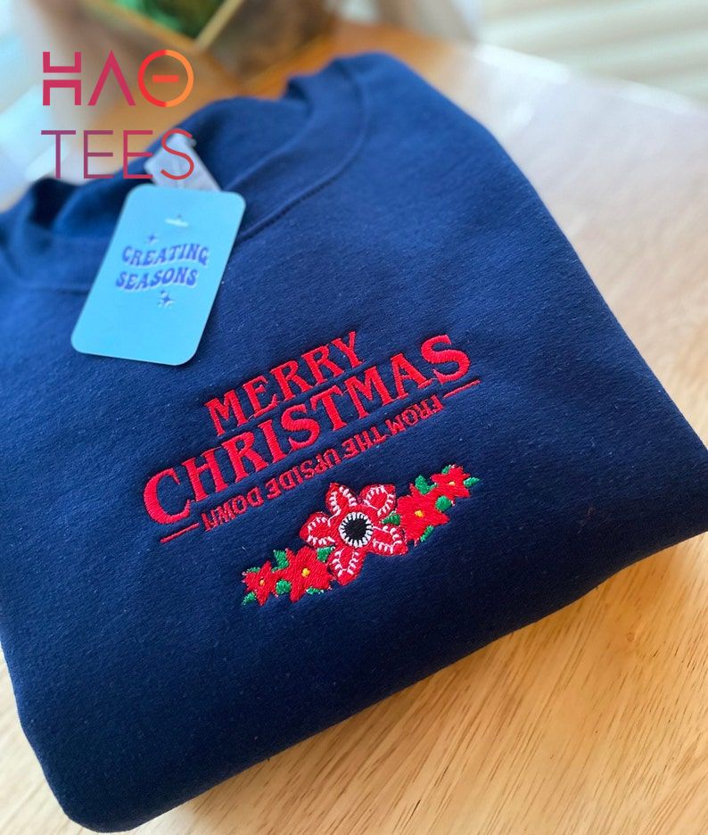 Christmas Things Embroidered Max And Lucas Crewneck Eleven Stranger Snowman Shirt Christmas Things Embroidered Max And Lucas Crewneck Eleven Stranger Snowman Shirt