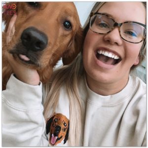 Custom Dog Dad Embroidered Pet Face Name Portraits Photo on Shirt