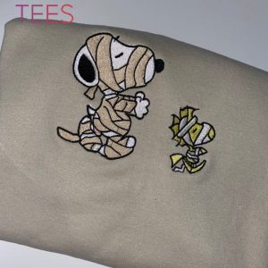 Custom Halloween Embroidered Halloween Town University Crewneck Bad Bunny Skeleton Pumpkin Snoopy Jack And Sally Scream Shirt