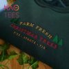 Farm Fresh Christmas Trees Embroidered Crewneck Shirt