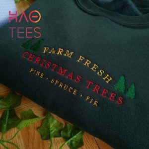Farm Fresh Christmas Embroidered Christmas Christmas Crewneck Christmas Retro Vintage Xmas Present Shirt
