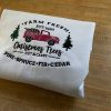 Farm Fresh Christmas Trees Embroidered Crewneck Shirt