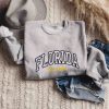 Floral Record Player Embroidery Think Positive Be Positive Cute Motivational Gift for Her Music Lover Shirt