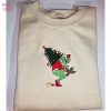 Grinch Embroidered Be Kind Christmas Shirt