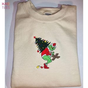 Grinch Embroidered Carry Christmas Tree Shirt