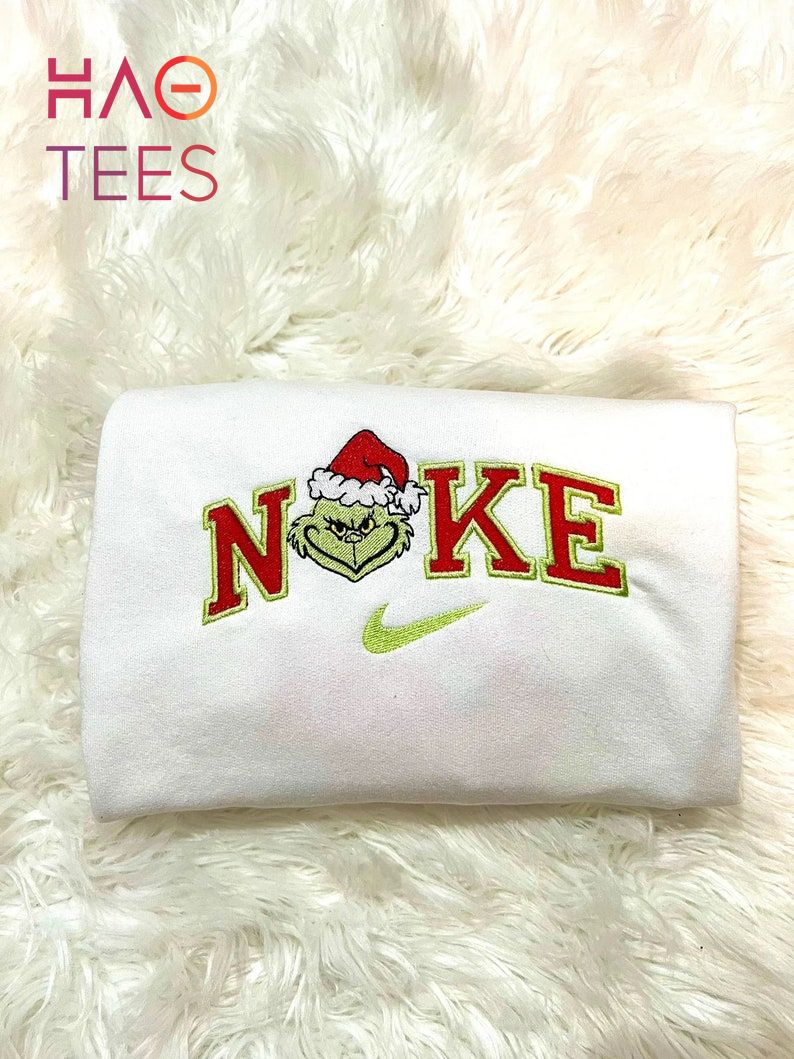 Grinch Embroidered Crewneck Grinch Xmas Embroidery Gift Grinch Vintage Funny The Grinch Xmas Shirt