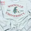 Inspired Whoville University Embroidered Crewneck Shirt