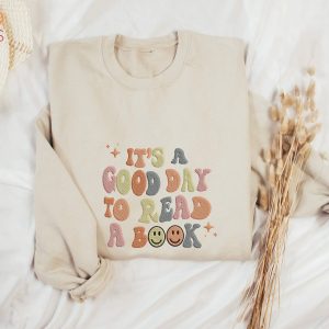 Its A Good Day To Read A Book Embroidered Bookish Librarian Teacher Gifts Literature Book Shirt
