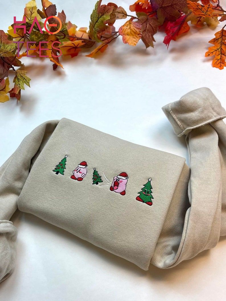 Kirby Christmas Embroidered Funny Xmas Gift For Her Shirt Kirby Christmas Embroidered Funny Xmas Gift For Her Shirt