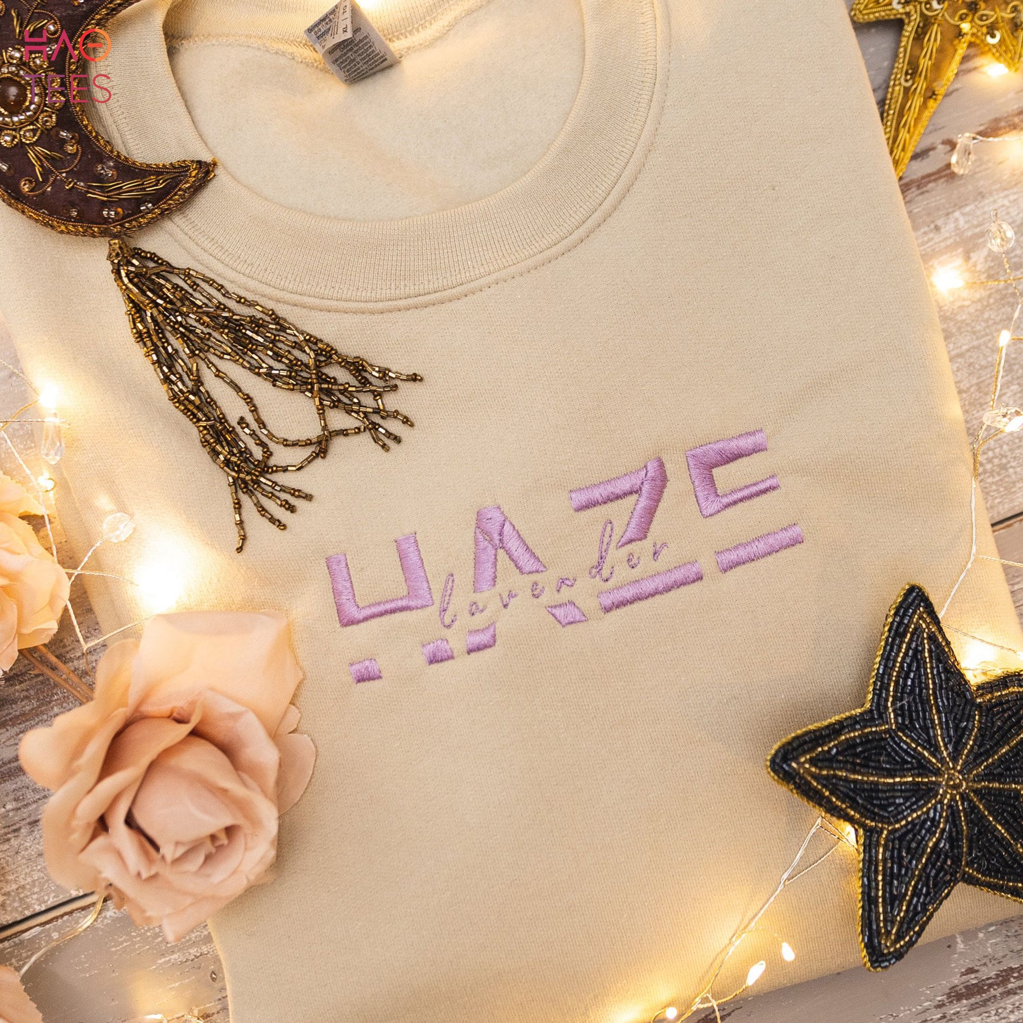 Lavender Haze New Album Midnight Embroidered Shirt Lavender Haze New Album Midnight Embroidered Shirt
