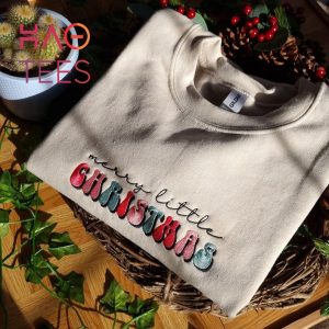 Merry Little Christmas Embroidered Christmas Crewneck Christmas Jumper Christmas Retro Christmas Shirt