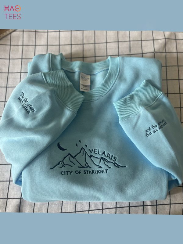 SJM Custom Embroidered Velaris The Night Court SJM Merch A Court Of Thorns And Roses City Of Starlight Shirt