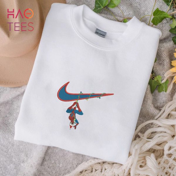 Spiderman Xmas Embroidered Hoodie  Shirt