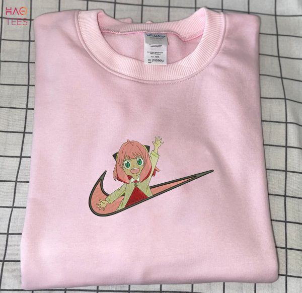 Swoosh Anya Forger Embroider Crewneck Anya Loid Yor Forger Spy Family Shirt
