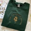 The Cruel Prince Quote Embroidered Sweater Black Elfhame Holly Black JudeThe Wicked King Booktok Comfy Oversize Shirt