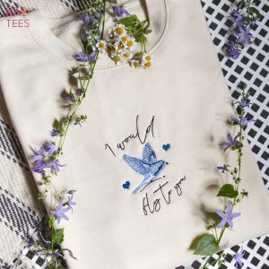 Vintage Embroidered Daylight Bluebird I Would Fly To You Shirt