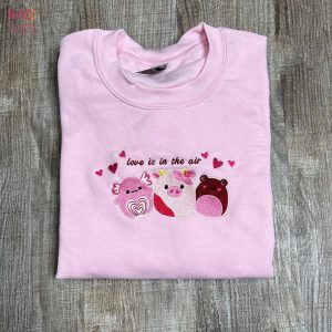 Vintage Embroidered Inspired Valentine?s Day Squishmallow Shirt