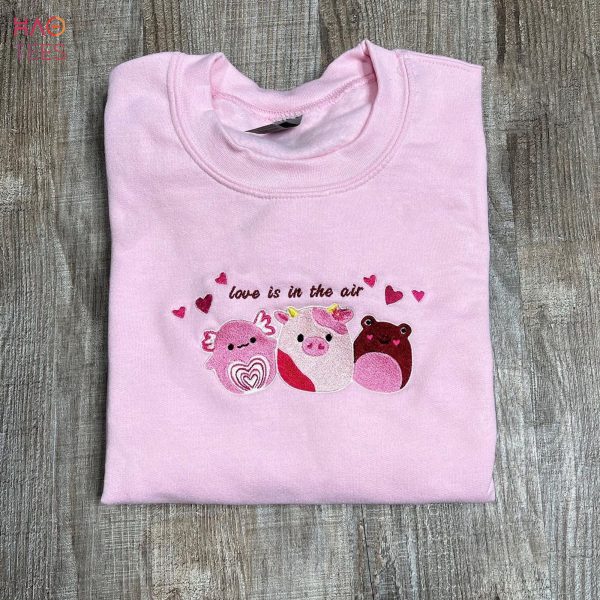 Vintage Embroidered Inspired Valentine?s Day Squishmallow Shirt