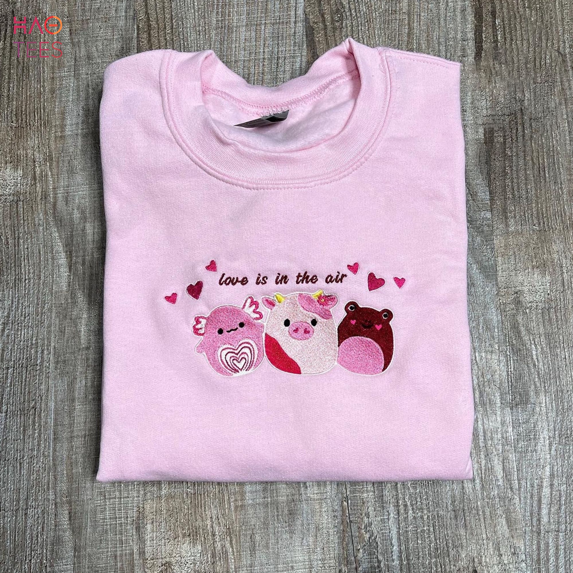 Vintage Embroidered Inspired Valentine?s Day Squishmallow Shirt