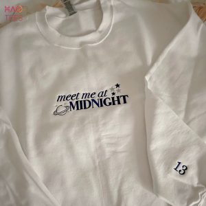 Vintage Meet Me At Midnight Taylor Swift Embroidered Shirt