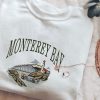 Vintage Monterey Bay California Blue Embroidery Shirt