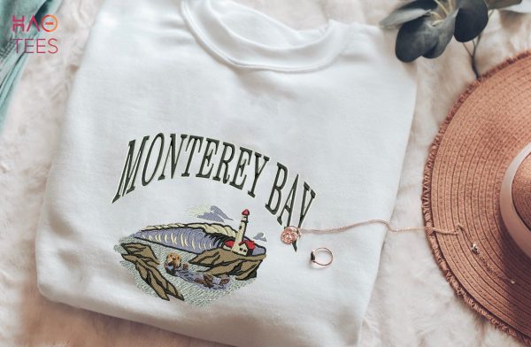 Vintage Monterey Bay California Blue Embroidery Shirt
