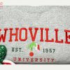 Whoville University Floral Embroidered Sweatshirt Shirt Whoville University Floral Embroidered Sweatshirt Shirt