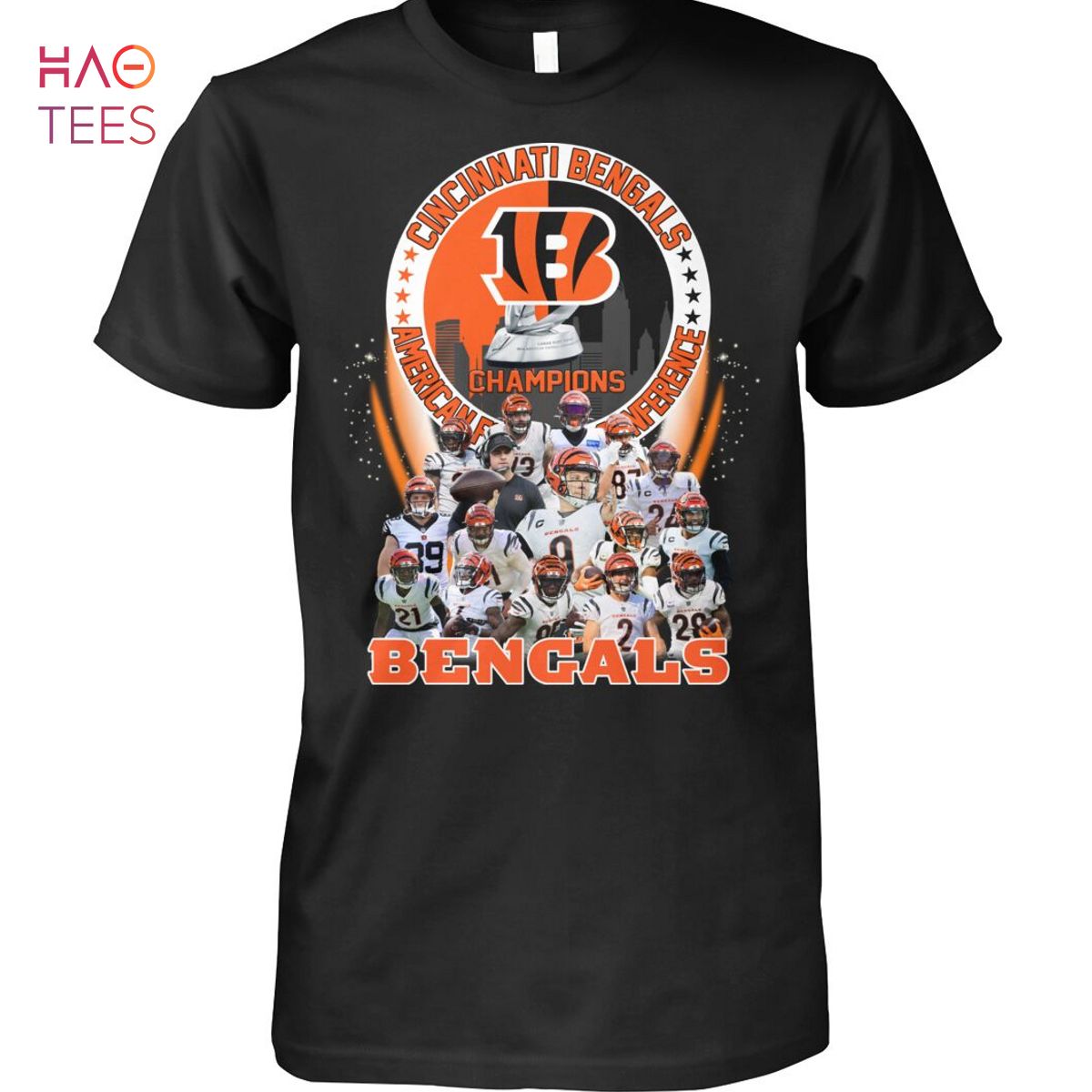 Cincinnati Bengals Football T-Shirt City Of Champions Grey Size XL