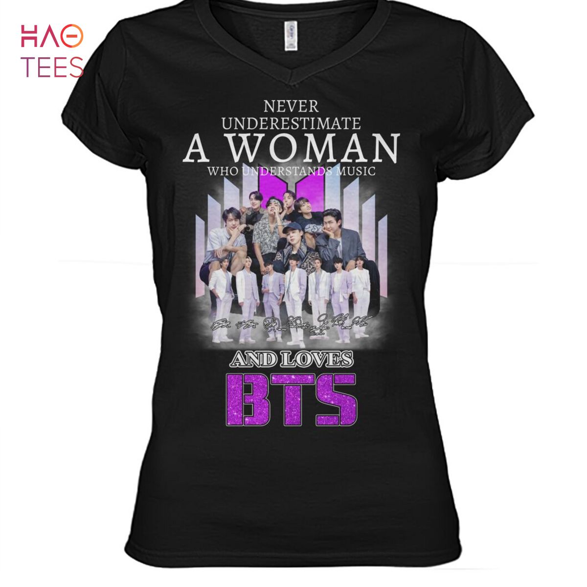 Never Underestimate A Woman Who Understands Music And Love BTS Trending T-Shirt Never Underestimate A Woman Who Understands Music And Love BTS Trending T-Shirt
