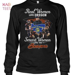 Real Women Love Oregon Smart Women Love The Oregon State Beavers T-Shirt