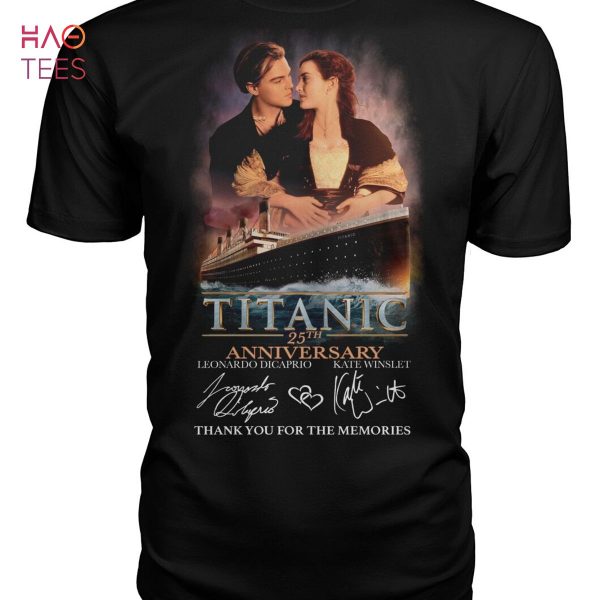 Titanic 25 Anniversary Leonardo Dicaprio Kate Winslet Thank You For The Memories T-Shirt